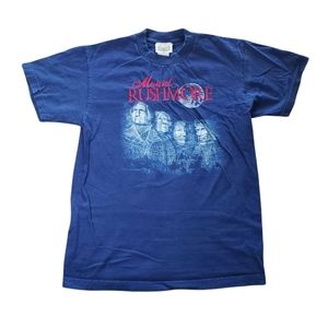 Retro Mount Rushmore Shirt Embroidered Navy Blue Tee South Dakota Medium
